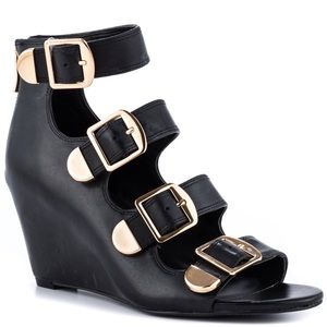 Black BCBG Cayden Stunning Wedge Heels